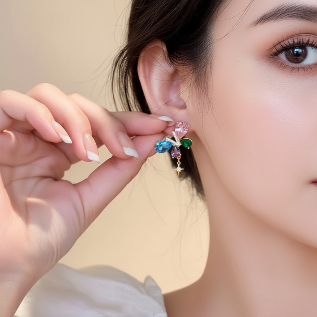 Elegant Butterfly Shaped Stud Earrings