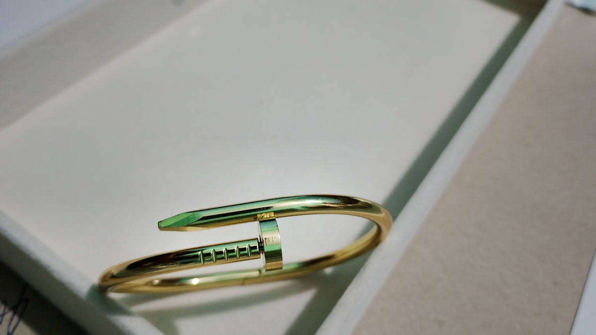 18k Gold Plated Nail bracelet for woman and girls