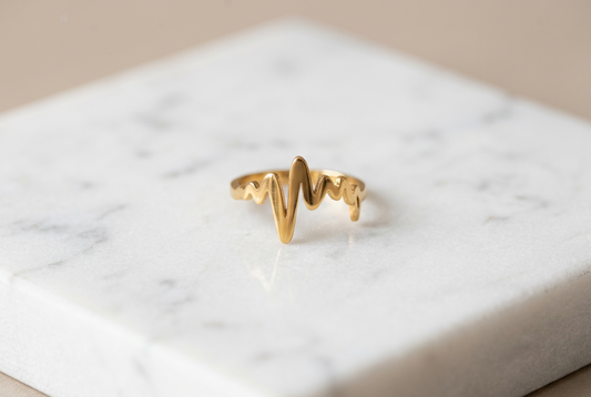 YQ Golden Heart Rate Ring