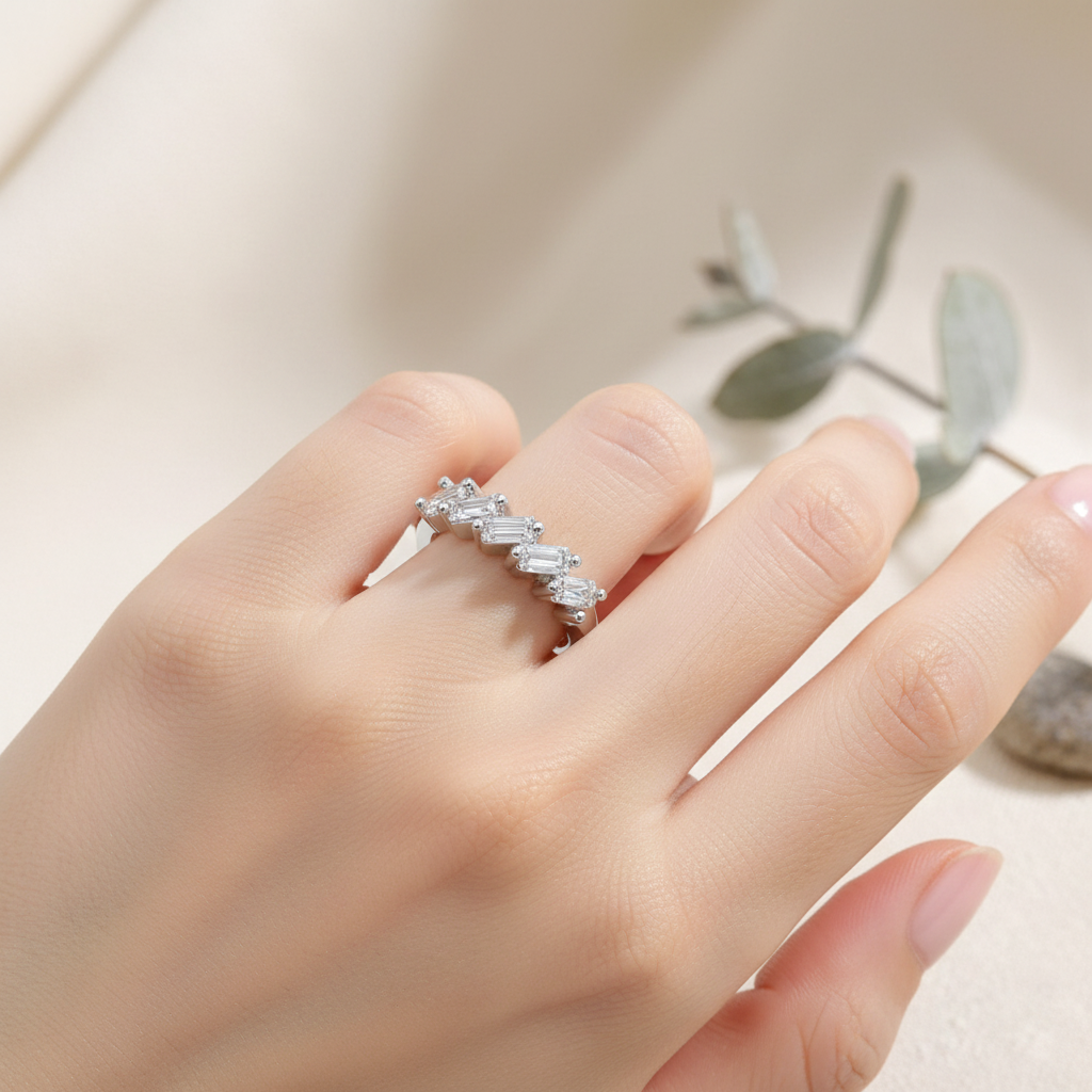 YQ Baguette Crystal Ring