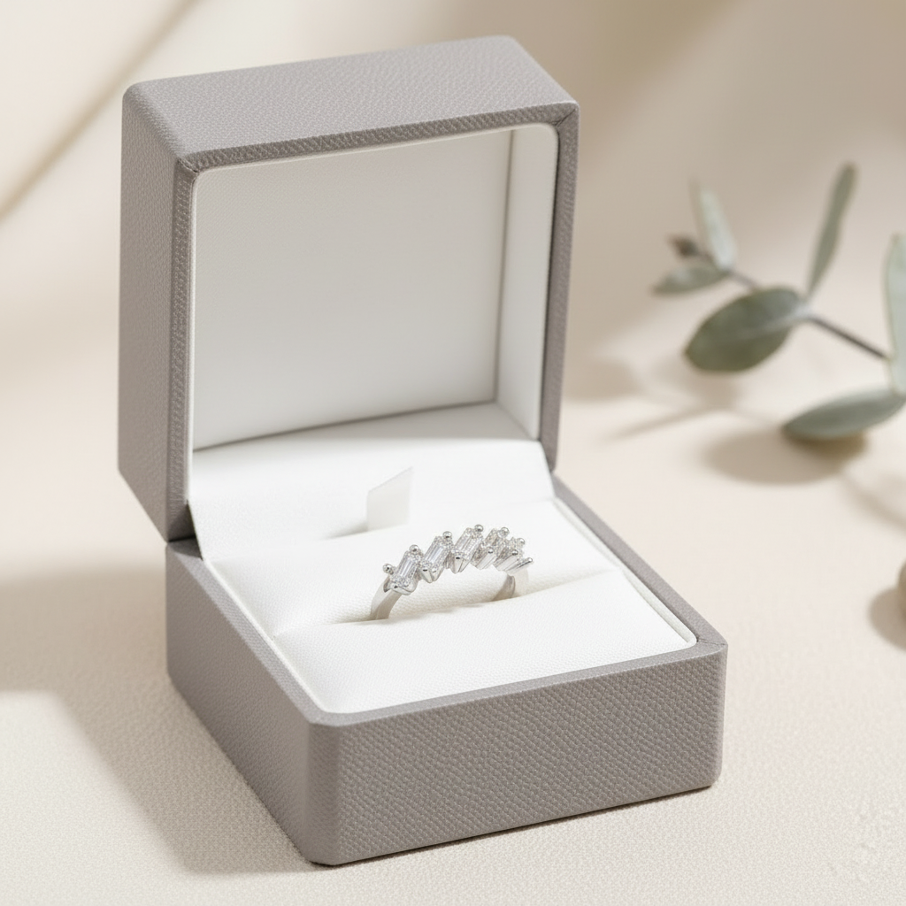 YQ Baguette Crystal Ring