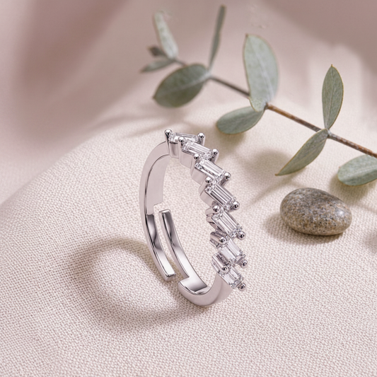 YQ Baguette Crystal Ring