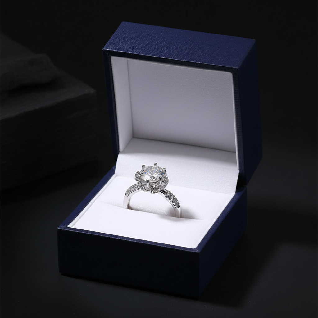 YQ Promise Solitaire Moissanite Ring