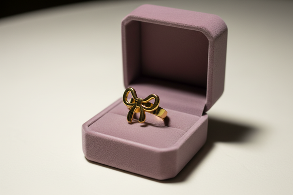 Elegant Bow Design Adjustable Finger Ring