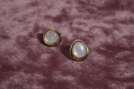 Elegant Minimalist Round Stud Earrings For Women/Girls
