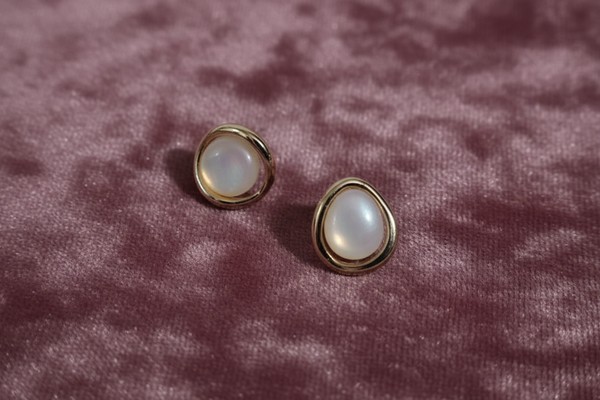 Elegant Minimalist Round Stud Earrings For Women/Girls