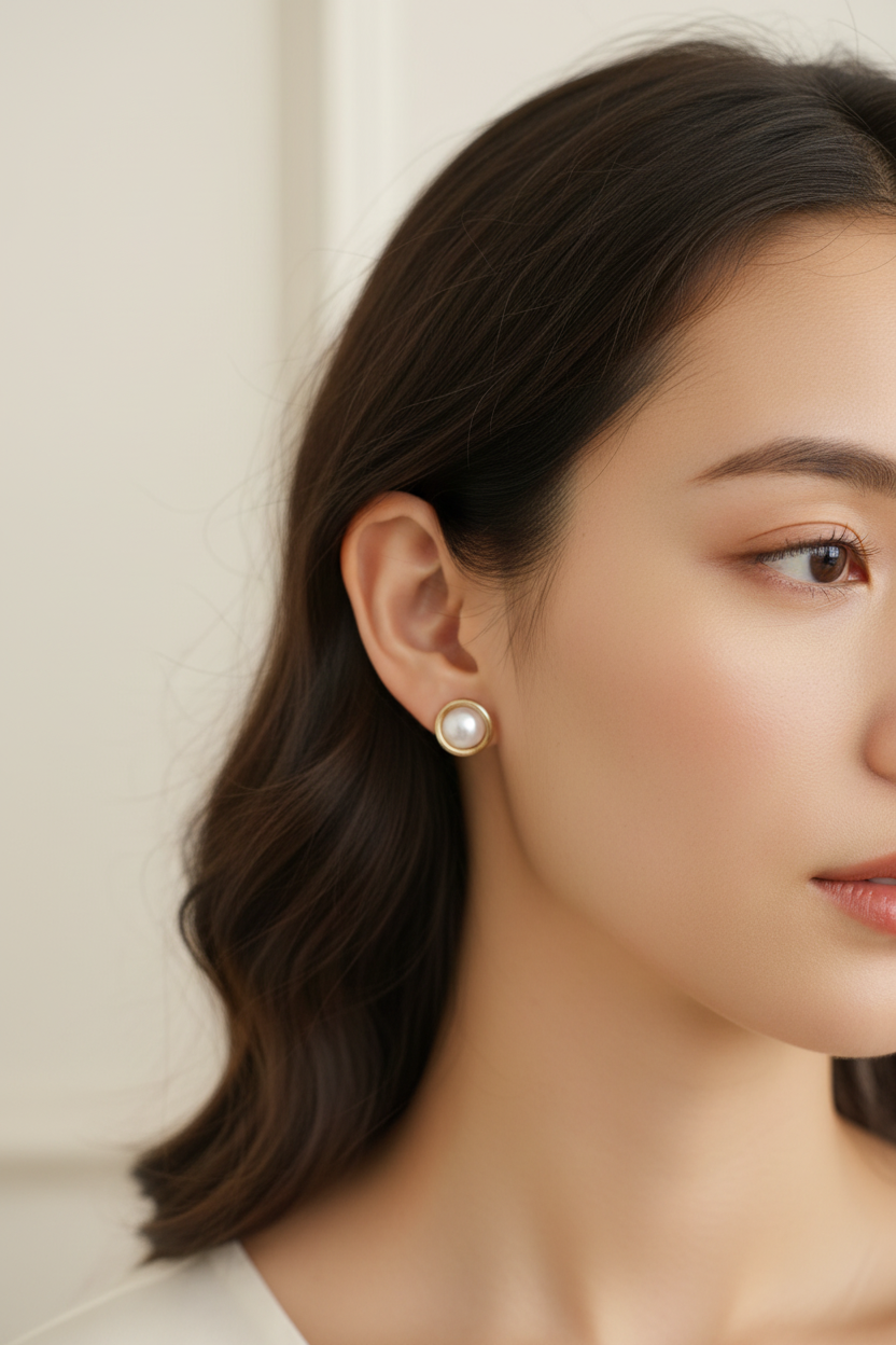 Elegant Minimalist Round Stud Earrings